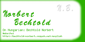 norbert bechtold business card